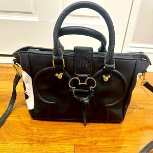 Disney Mickey Mouse black pleather handbag purse bag